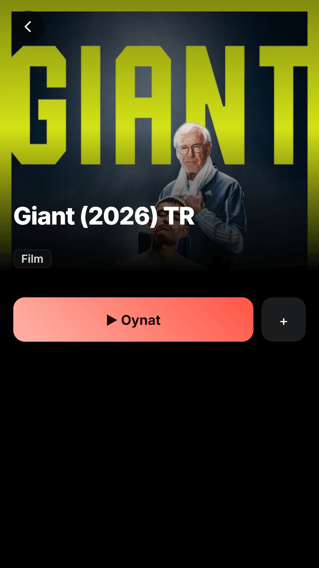 Sinematik film keşfi — telefon arayüzü